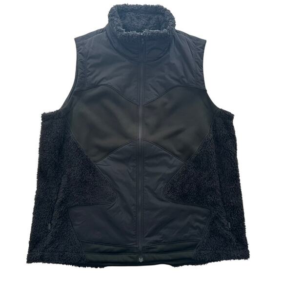 Lululemon Fleece Insulated Vest Black Size 12 Sherpa Winter Layer Ski Outdoors - Picture 2 of 9